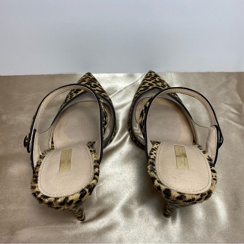 Louise Et Cie Lo-Joykiss 3 Speckled Cow Hair  Leopard Clear Piccola Size 9.5 - Picture 6 of 16